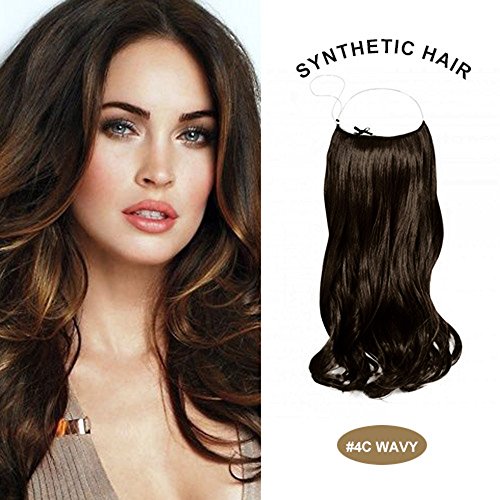COCO Secret Extensions Synthetic Hair Extensions Curly Wavy 20 Inches (Highlight)