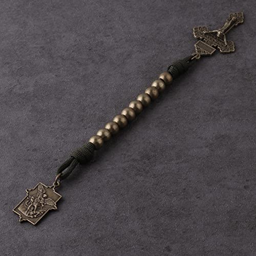 Pocket Rosary Open Style One Decade Stainless Steel Catholic Rosary Beads with Crucifix Saint Benedict Medal with Gift Bag3