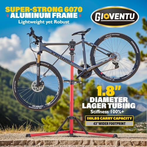 Image of Bike Repair Stand for Maintenance, Heavy Duty Folding 360 Clamp for E-Bike