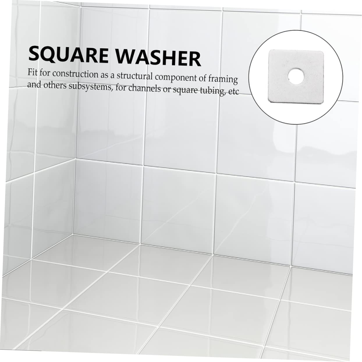 Holibanna 30pcs Washers Channel Washer Square for Plaster Wall Repair Industrial Use