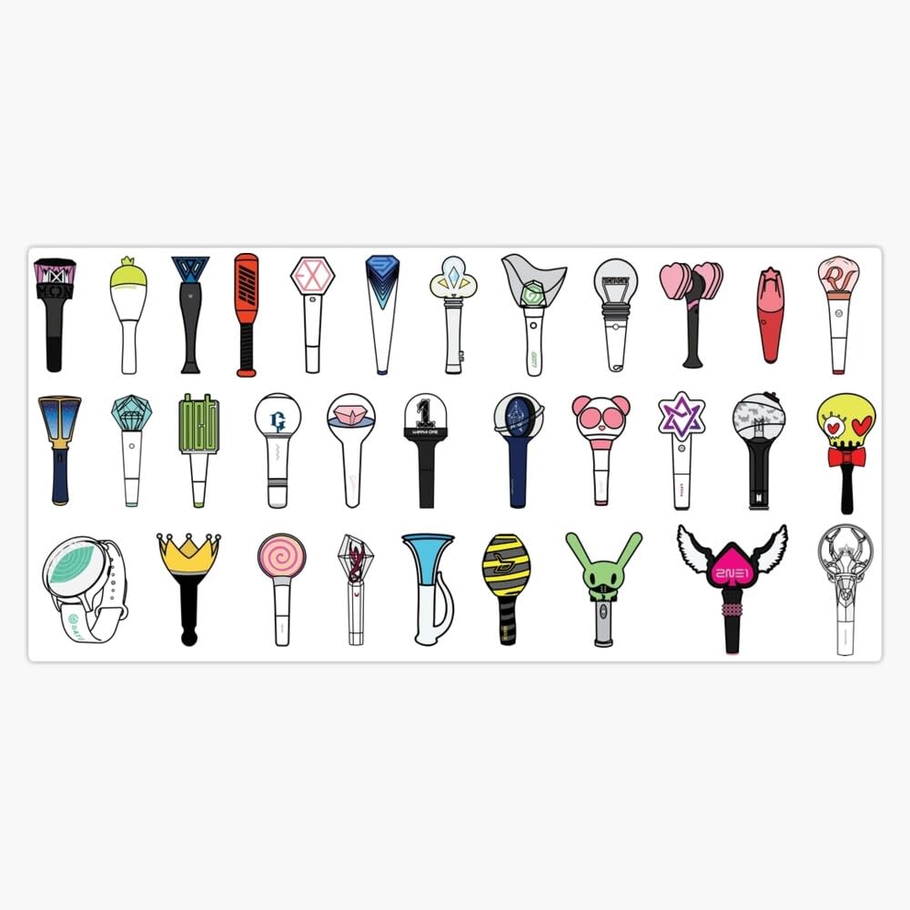 Amazon.com: Kpop Lightsticks Sticker Bumper Sticker Vinyl ...