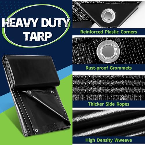 Black-Tarps-Heavy-Duty-Waterproof-8x10-12-Mil-Thick-High-Durability-Rip-and-Tear-Resistant-with-Metal-Grommets-Every-20-Inches