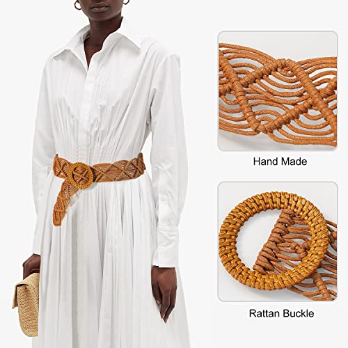 Suyi Boho Belt for Women Braided Woven Belts Bohemian Waist Belts for Dress3