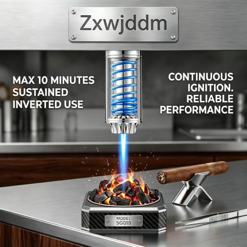 Encendedor de butano para chimenea y cocina con soplete recargable 4