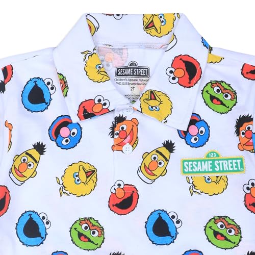 Sesame Street Boys Half Button Shirt for Infant and Toddler3