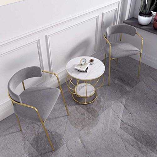 Table basse de table d'appoint en marbre 2 niveaux pour salon chic - 8