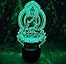 Produktbild Acryl Sakyamuni Buddha Modell 3D Illusionslampe Usb Bluetooth Lautsprecher Led Nachtlicht Tischlampe Home Decor Bunte Beleuchtung