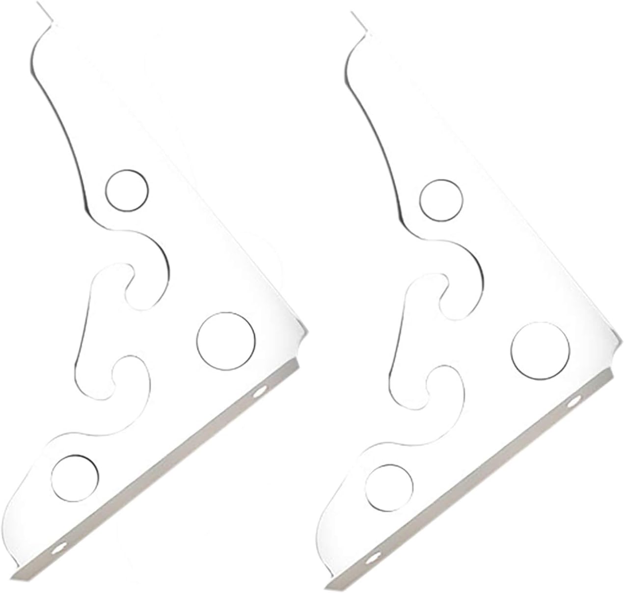 QWEASDF Floating Shelf Brackets Heavy Duty Shelf Brackets Shelving Brackets Wall Mounted, Rustic Wall Shelves Set of 2 for Bedroom, Bathroom, Living Room, Kitchen Support Shelf,White,250mm/10 in