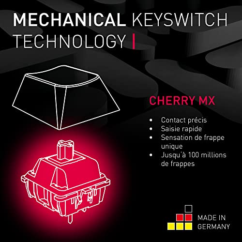 Miniatura 4 de Cherry MX 2.0S, Teclado Mecánico de Gaming con Iluminación RGB, Distribución de Teclado Alemán (QWERTZ), con Cable, Diseñado en Alemania, Switches MX Brown, Blanco
