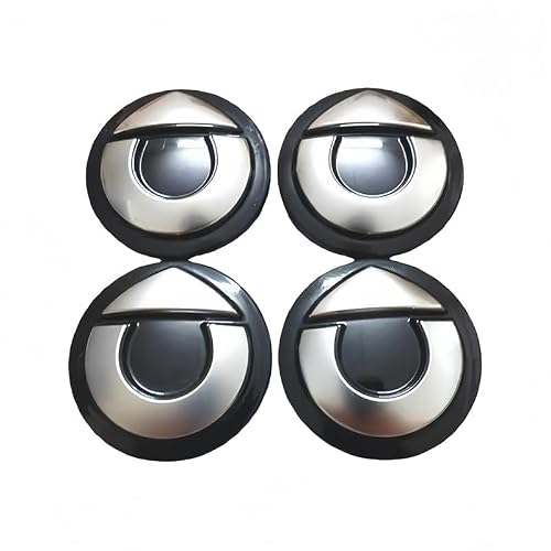 4 Pcs Car Hub Centre Caps Compatible with Smart Fortwo 2010 2011 2012 2013 2014 2015 2016, Car Wheel Trims, Wheel Covers Hub Caps, Protectors Trim Accessories, Caps Replacements,Black