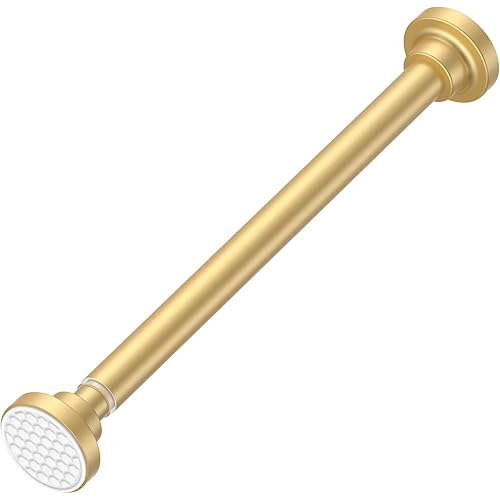 AIZESI Small Tension Rod 18 To 27 Inch，1 - Inch Diameter Gold Tension Curtain Rod Small Tension Rod No Drilling, Anti - Slip, Anti - Rust Short Tension Rod