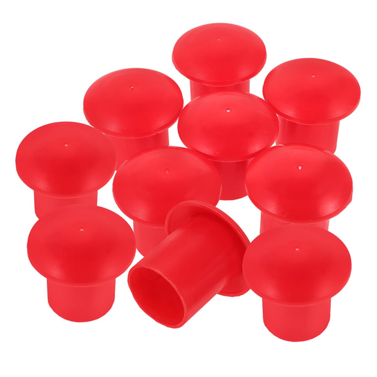 Generic 50pcs Plastic Mushroom Rebar Caps Red 16-25mm Safety Covers Protector for Construction Industry Reinforcement Stake Protection