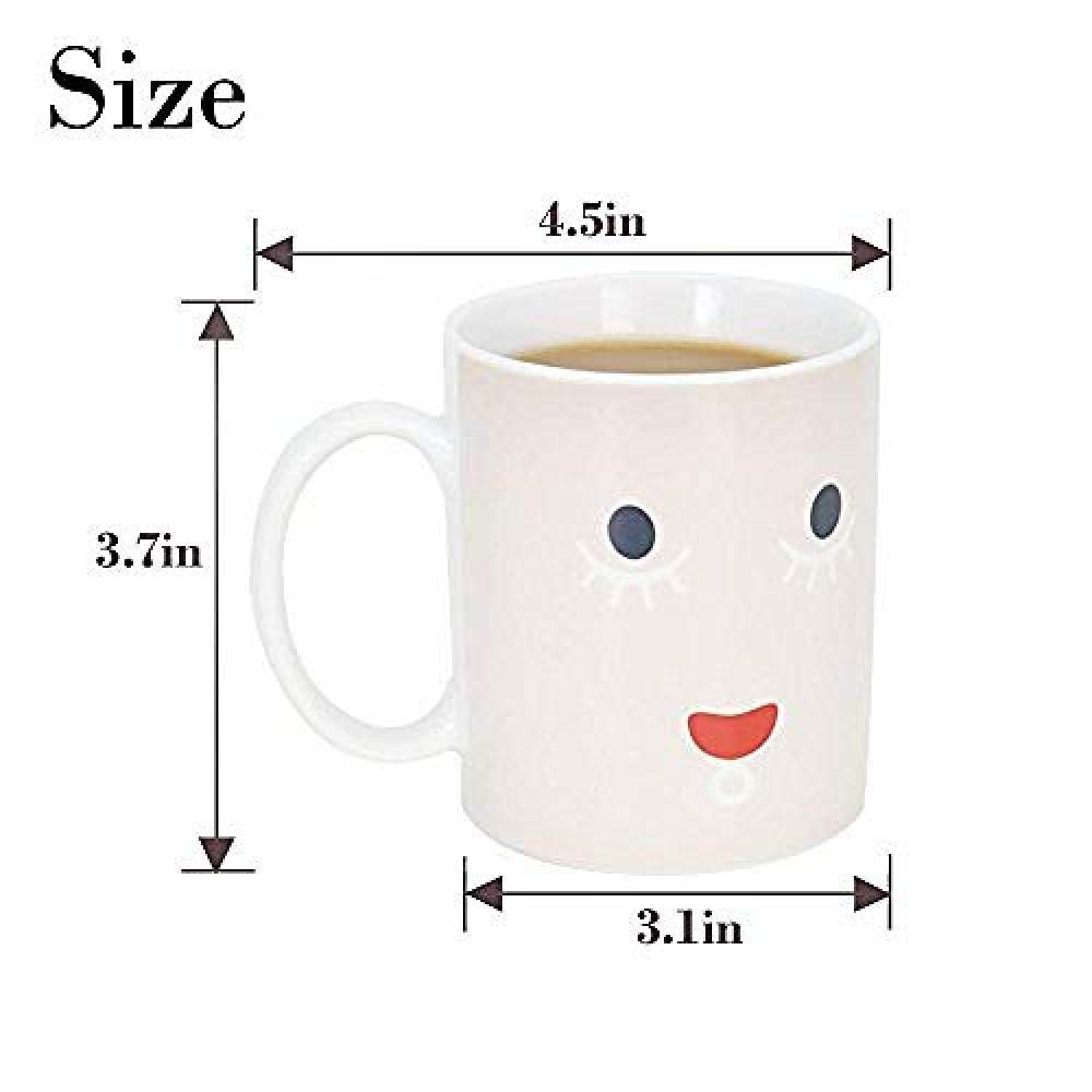 Taza mágica que cambia de color para cumpleaños, oficina, amigo, familia, regalo @negro 6@Black7