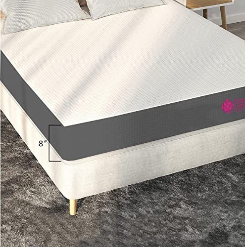 Image of Casa Copenhagen Orthopedic Memory Foam 6-Inch Double Size Mattress 7 Years Warranty (78x60x6 Inches, Snow White)