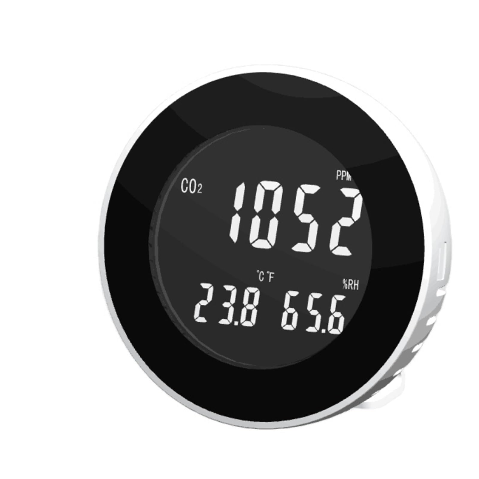 Misuratore Qualità dell'aria, Rilevatore di CO2 Monitor a qualità 'aria Misuratore di umidità a temperatura e funzionamento semplice HTI HT-501 per Casa Cucina Ufficio Auto