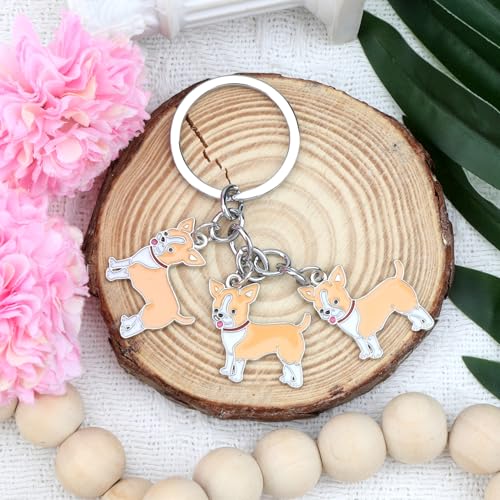 OBEISN Moderner Schlüsselanhänger Mit Chihuahua-Motiv, Geschenkideen Für Frauen, Geburtstag, Freundin, Schwester, Kollegin, Kreative Dekoration, Ideal Als Geburtstagsgeschenk, Geschenke Für Frauen