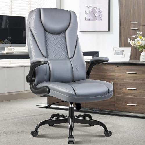 Guessky Chefsessel Bürostuhl, Hoher Rückenlehne Ergonomischer Bürostuhl mit gepolsterter...