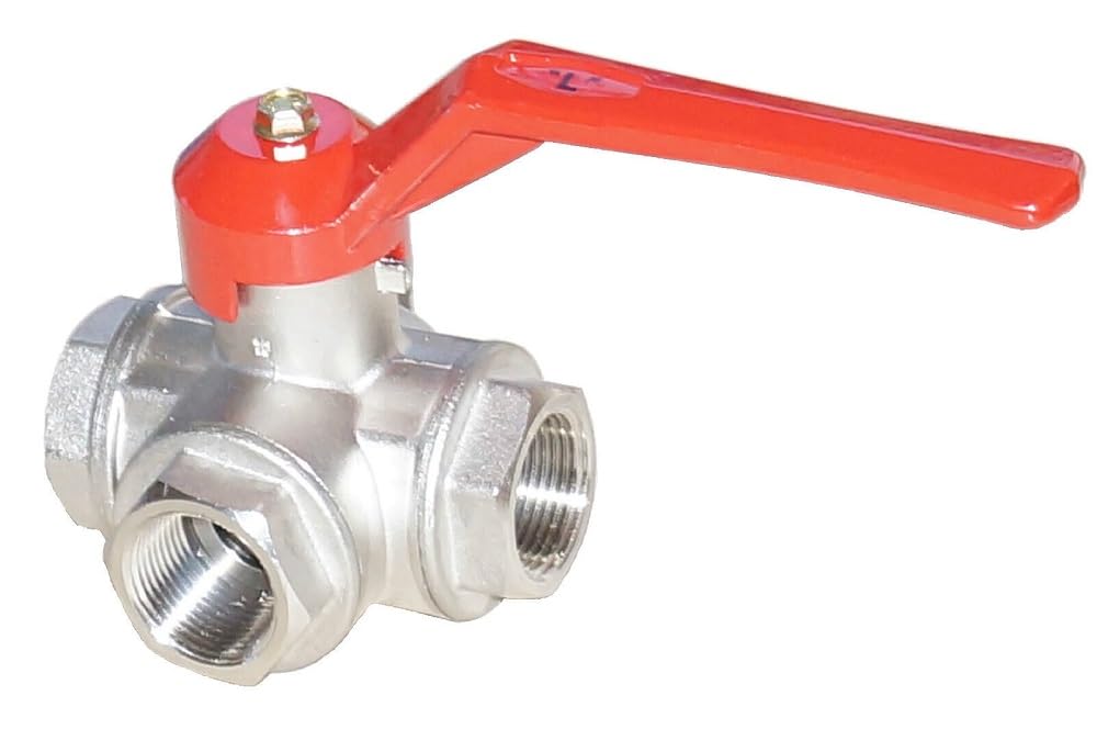 Rubinetto a sfera a 3 vie, foro a L, PN40, valvola a 3 vie, valvola a 3 vie, diverse misure (2", foro a L)