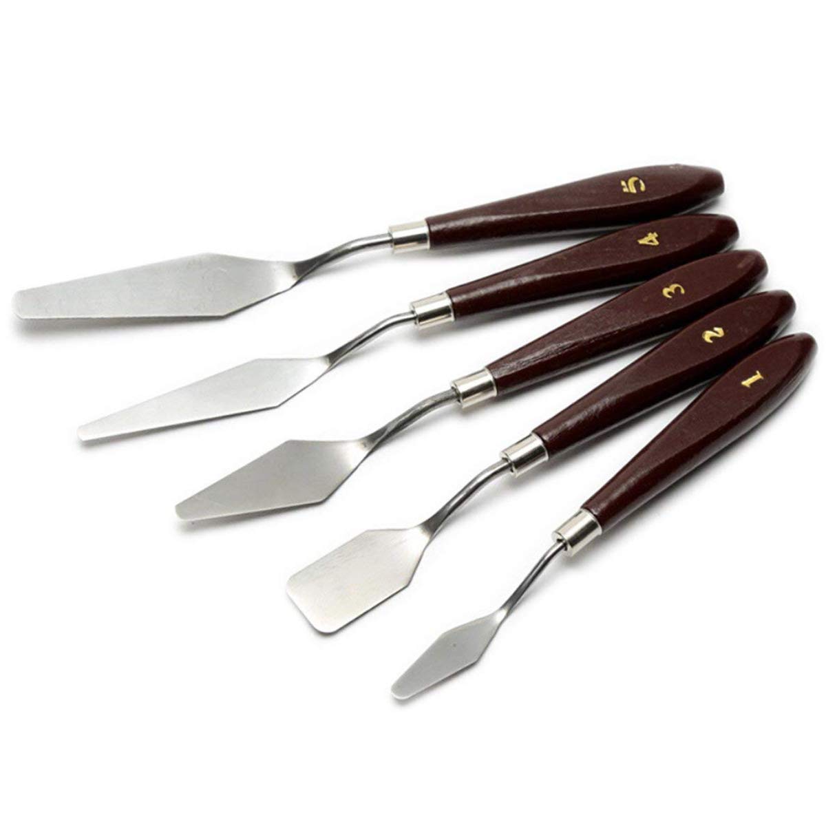 The Art Shop Skipton Studio 22 Wooden Handled Stainless Steel Palette Knife Set Of 5