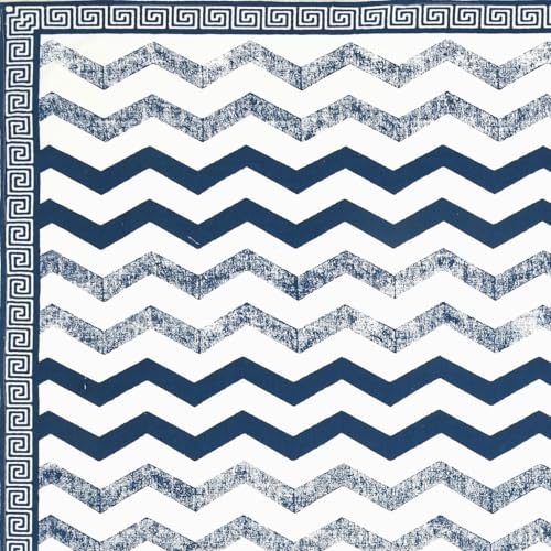 Image of Living Roots Ethnic Jaipur Block Print Double Cotton Bedsheet & 2 Pillow Covers, for Mattress Upto 6 inches Thick, No Colour Bleeding, Blue Colour, King Size 90 * 108 inches, 120TC (609-A)