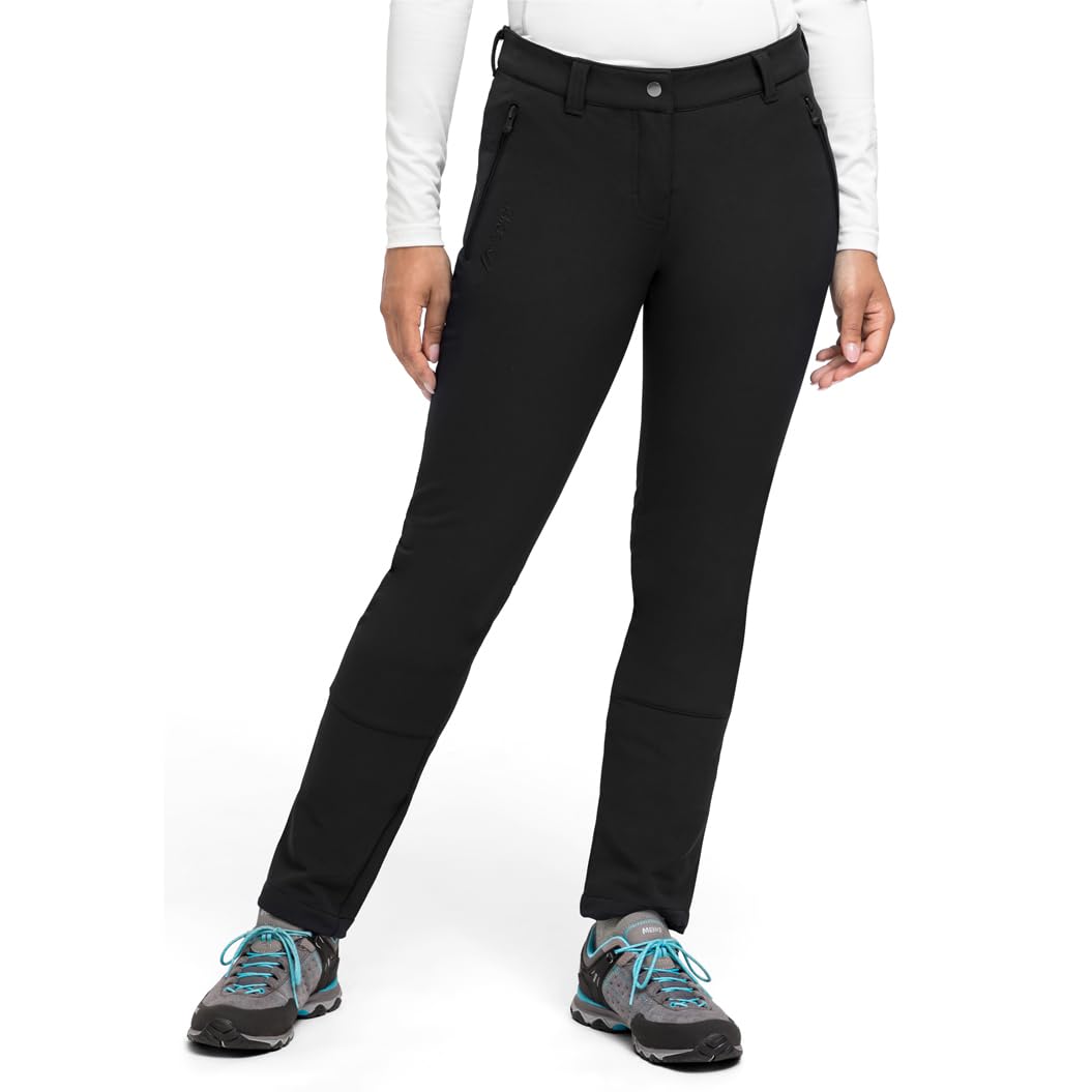 Maier Sports Helga Slim, Warme Damen Wanderhose, Wasserabweisende Outdoorhose für Trekking & Hiking, Enganliegender Schnitt, PFC-frei, mSTRETCH pro 2 & Dryprotec-Technologie