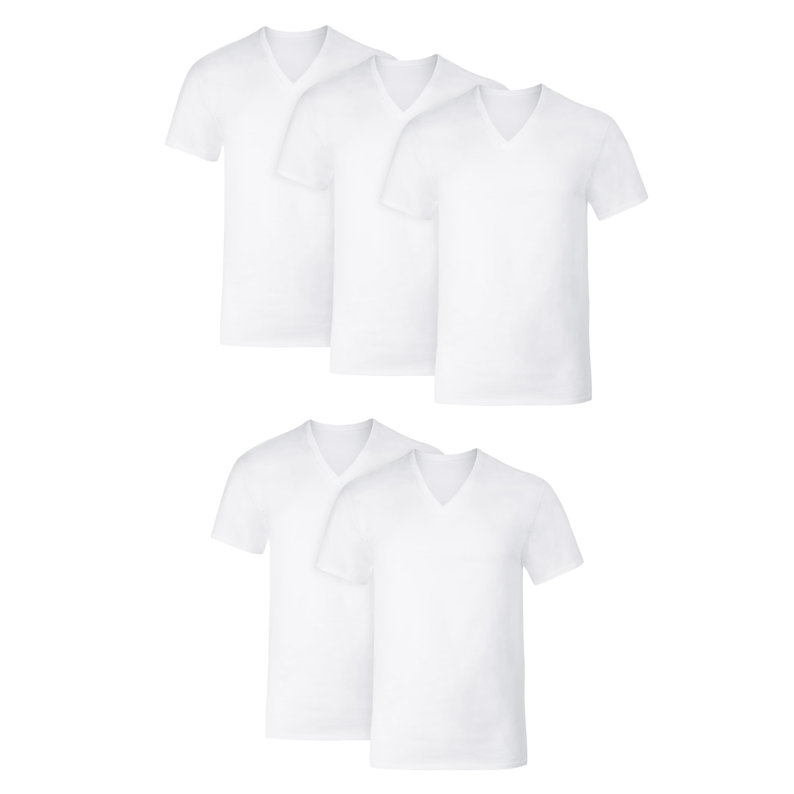 Men's Undershirts V-Neck 5-Pack – Stretch Cotton Tee