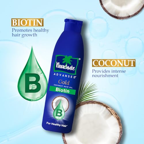 Image of Parachute Advansed Gold Biotin & Coconut Hair Oil | Deep Nourishment for Fuller Hair| No Paraben or Silicone | 300ml