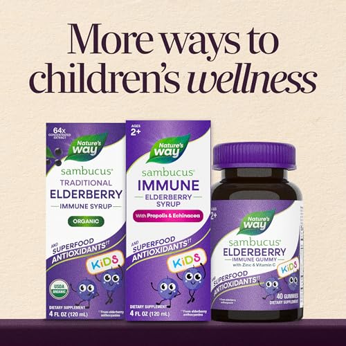 Nature's Way Sambucus Kids Immune Elderberry Syrup, Echinacea & Propolis - image 8