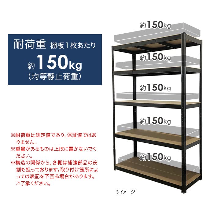 Amazon｜5段ラック 幅120cm 高さ180cm スチールラック シンプル 1段耐