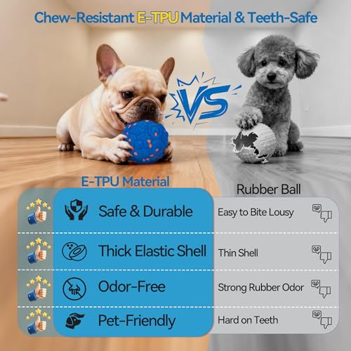 Image of Newget Interactive Dog Toy Ball with Remote, 3 Modes Smart Moving Dog Balls with Touch Wake-Up, Automatic Bouncing /Rolling Chew-Resistant for Medium & Large Dogs to Keep Busy, Indoor /Outdoor
