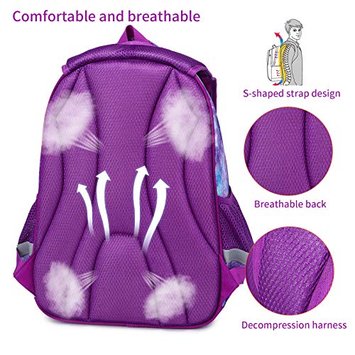 Image of Cusangel Backpack for Girls Boys School Bookbags Kindergarten Elementary Lightweight Waterproof Multifunctional Large Capacity for Backpack (16 inch Fun Prints)