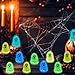 DULEFUN 100pcs Halloween Mini Ghosts Figures, Luminous Small Little Resin Ghost Figurines to Hide Glow in The Dark Tiny Statue for Halloween Party Favors Dollhouse Decorations Toys