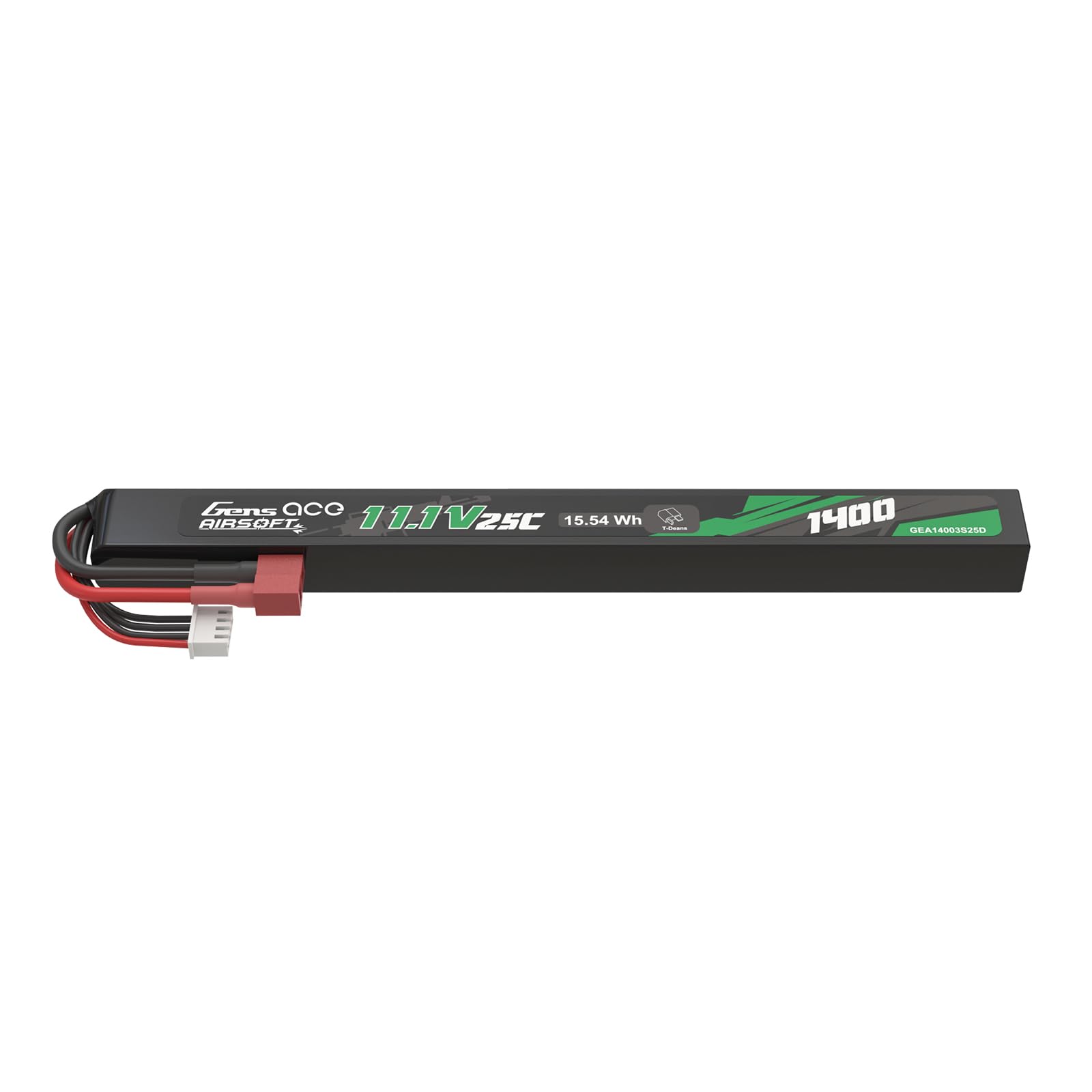 Gens Ace 3S 11,1V 1400mAh 25C Akumulator LiPo z wtyką T Deans do Airsoft AEG
