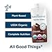 KATE FARMS Organic Nutrition Shake, Chocolate, 16g Protein, 27 Vitamins and Minerals, Protein Meal Replacement Drink, Protein Shake, 11 oz (12 Pack)