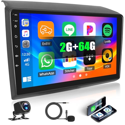 2G+64G GOHHDL Autoradio Android pour Fiat Ducato 2010/Citroën Jumper/Peugeot Boxer Carplay Android Auto, écran Tactile 9 Pouces 2 Din avec Bluetooth GPS WiFi...