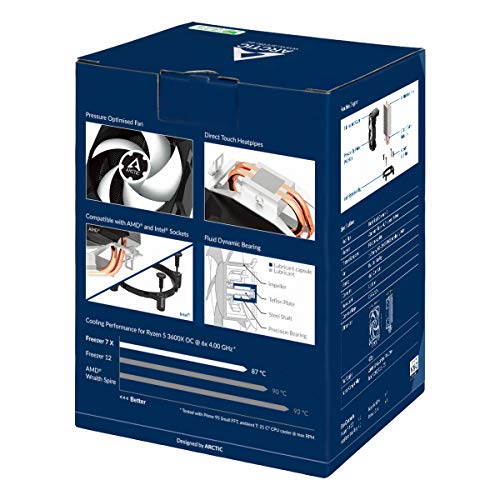 Image of ARCTIC Freezer 7 X - Dispositivo di raffreddamento CPU Multi-Compatibile Compatto, Ventola PWM 100 mm, Compatibile con Intel e AMD, 300-2000 RPM (controllato da PWM), Pasta termica MX-2 Pre-applicata