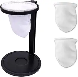 Mini Coador De Café Individual de Pano Gourmet com 2 Refis Extras e Suporte Desmontável