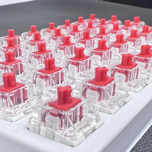 Image of Mechanical Gaming Keyboard Red Switches,3 Pin 50gf RGB SMT Linear Switch,Dustproof and Waterproof Switch (Red,108PCS)