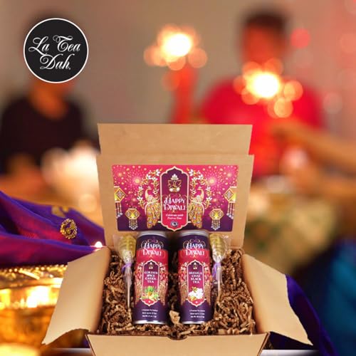 Diwali-Gift-Box-by-La-Tea-Dah-2-Gourmet-Teas-2-Honey-Stirrers-Festive-Deepavali-Decoration-Packaging-Happy-Diwali-Gift-Hamper-Sets-12-Sachets