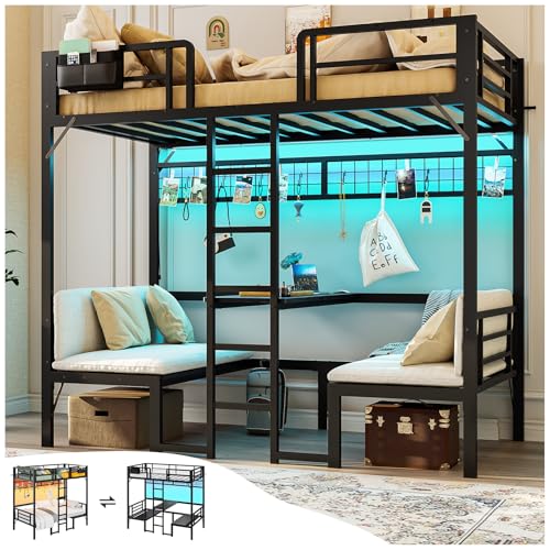 Catálogo para Comprar On-line Literas Metalicas disponible en línea. 50 SIMPLE ESPACIO Literas Individuales,Litera Matrimonial con Luces LED,Literas Matrimonial e Individual El Nivel Inferior Se Convierte En Cama o Escritorio,con Escalera y...