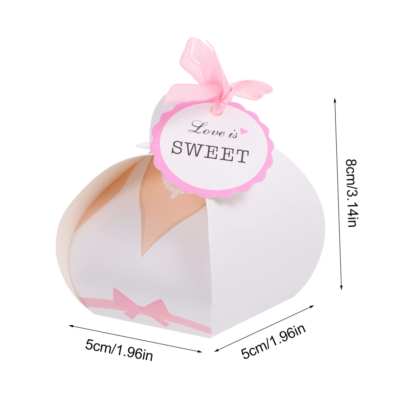 SHINEOFI Scatole Dolci Matrimonio in Carta, 100 Pezzi, Bianco e Nero