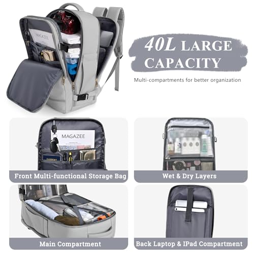 Image of Sinaliy Travel Backpack, 17 inch Laptop Backpack Carry on Flight Approved