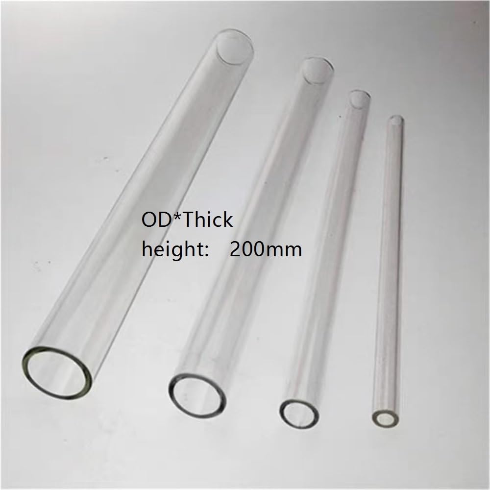 Transparente Glasröhre 1 Stück Rohrschauglas Kesselteile Zylinder, rundes gerades Glasrohr mit hohem Borosilikatgehalt, Höhe 200 mm(85x9mm)