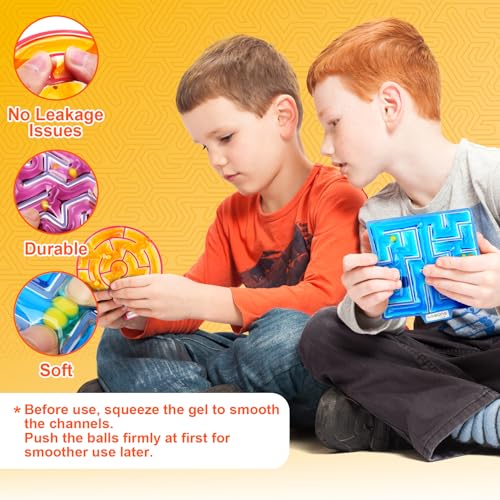 Squishy Toys Sensory Fidget Toys for Kids: 4 Pack Maze Sensory Toys for Autism - Fidget Toys with Filled Goo for Calming Down Classroom Travel - Image 3