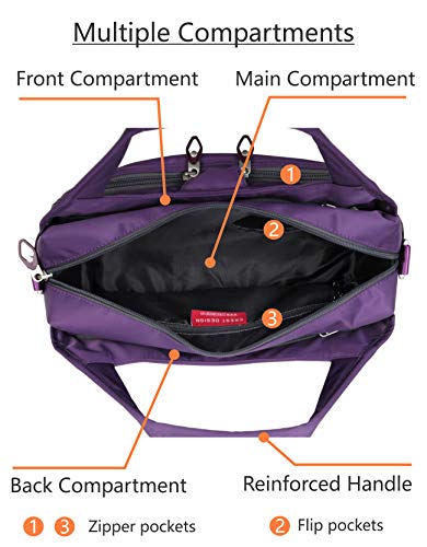 Waterproof Nylon Crossbody Bags for Women Multi-Pocket Shoulder Bag Travel Purse and Handbag4