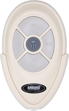 Anderic FAN35T Replacement Ceiling Fan Remote Control for Harbor Breeze & Home Decorators Collection Fans Works with FAN28R, FAN30R, UC7067FMRX Receivers 4 Dip-Switch | 304 MHz | L3HFAN35T1