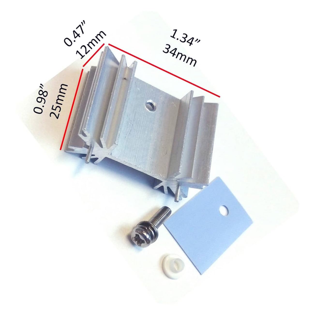 OUNONA Dissipatore Di Calore in Alluminio Per Componenti Elettronici Kit Isolamento Per Uso Professionale