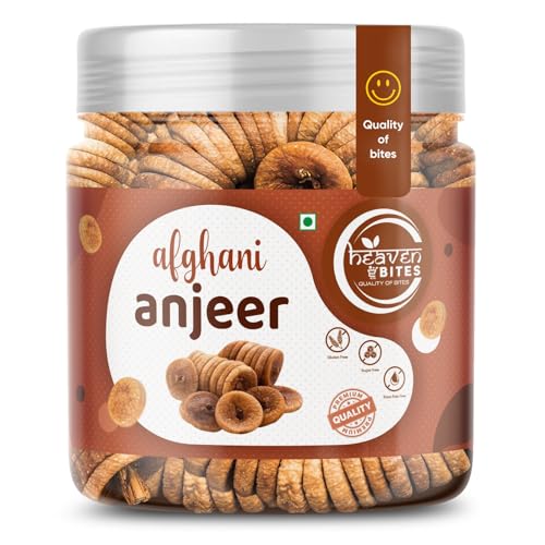 Image of Heaven Bites Dried Afghani Anjeer 1000 GM | Dry Fig for Healthy Snacking, Dieting & Breakfast | Rich Source of Fibre Calcium Iron | High In Minerals | Anjir Dry Fruits Perfect for Giftings