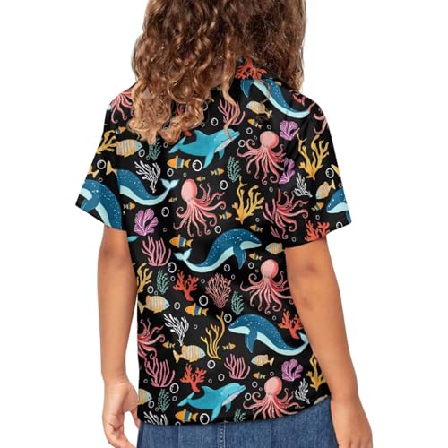 PinUp Angel Cute Comfortable Hawaiian Shirt for Kids Summer Button Down Beach Vacation Shirts4