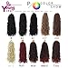 Youngther 18 inch New Faux Locs Crochet Hair Curly 6 Packs New Soft Locs Crochet Hair for Black Women Pre Looped Synthetic Goddess Locs Braiding Hair (18inch 6packs,1B#)